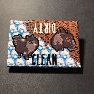 Black Pomeranian Dog Art Dishwasher Magnet Decor